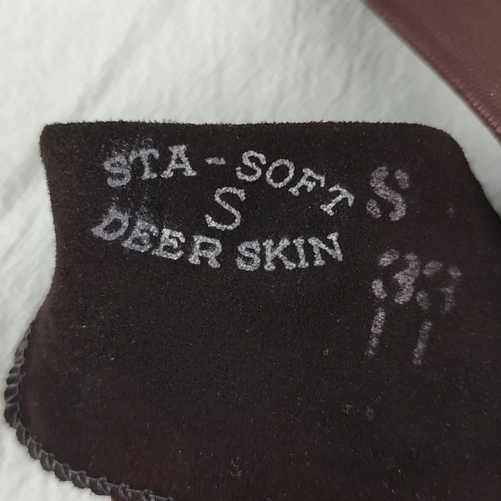 Vintage LL Bean Deer Skin Brown EUC/NWOT? Size Small Sta-Soft Lined - Picture 9 of 12